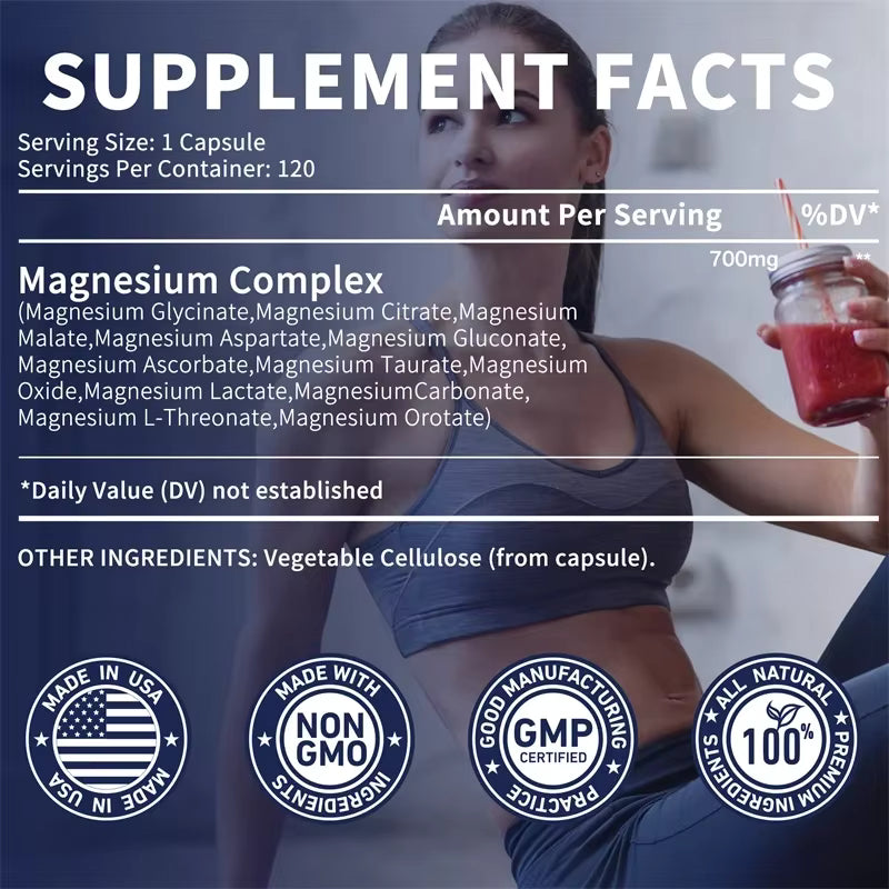 Ageproof Lab® Magnesium 12-in-1 Complex: Sleep, Stress Relief & Heart Support