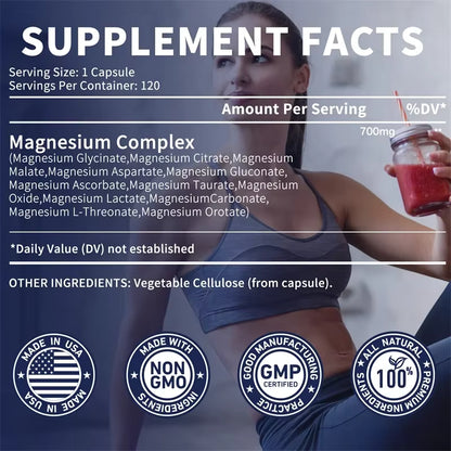 Ageproof Lab® Magnesium 12-in-1 Complex: Sleep, Stress Relief & Heart Support