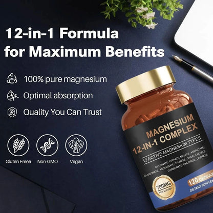 Ageproof Lab® Magnesium 12-in-1 Complex: Sleep, Stress Relief & Heart Support