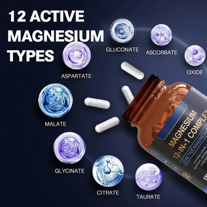 Ageproof Lab® Magnesium 12-in-1 Complex: Sleep, Stress Relief & Heart Support